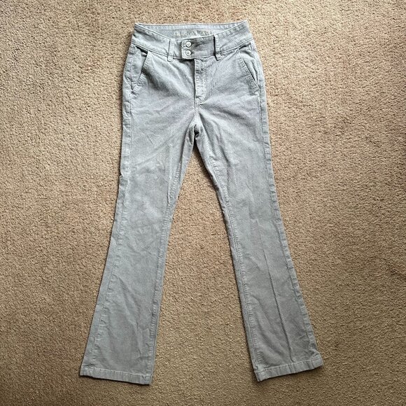 American Eagle Pants Womens 2 28x31 Mid Rise High Rise Kick Boot Corduroy Grey - Picture 2 of 14
